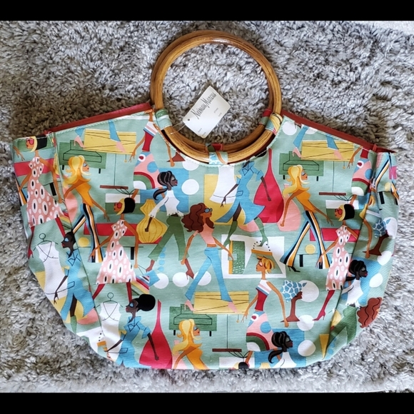 Neiman Marcus Handbags - Neiman Marcus Bamboo Handle Bag